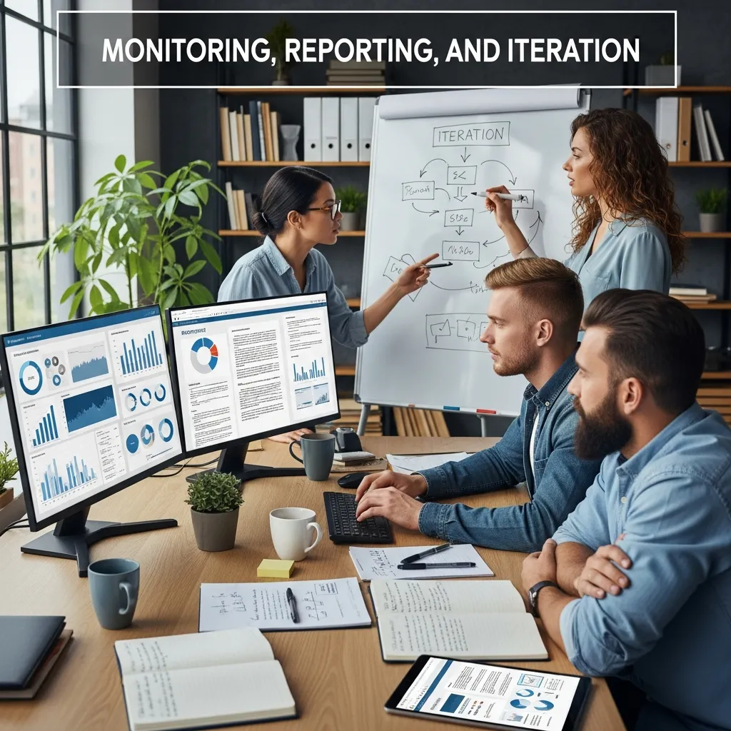SEO dashboard with reports and charts