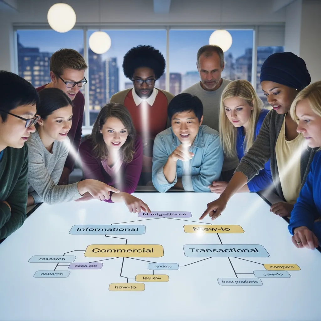 User intent types in SEO