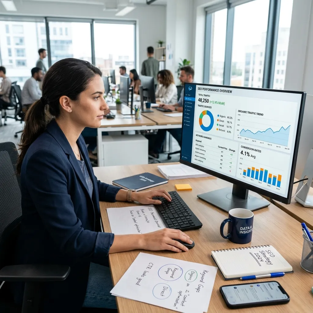 SEO performance metrics illustration